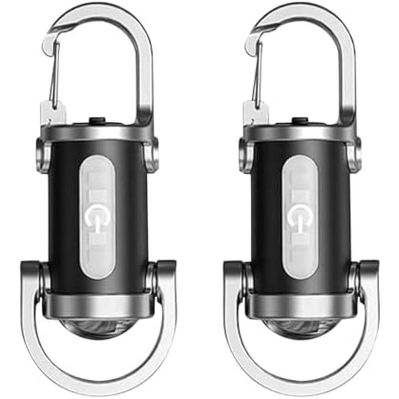 Lanternas De Chaveiro Recarregáveis De 2 Pacotes , Mini Lanterna EDC 6 Modos De Luz À Prova D'água , COB De Bolso Compac