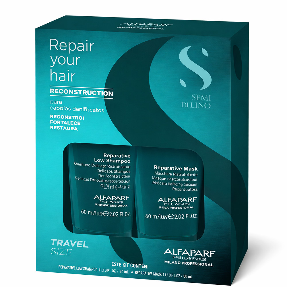 Kit Alfaparf Reparative Shampoo 60ml + Máscara 60g