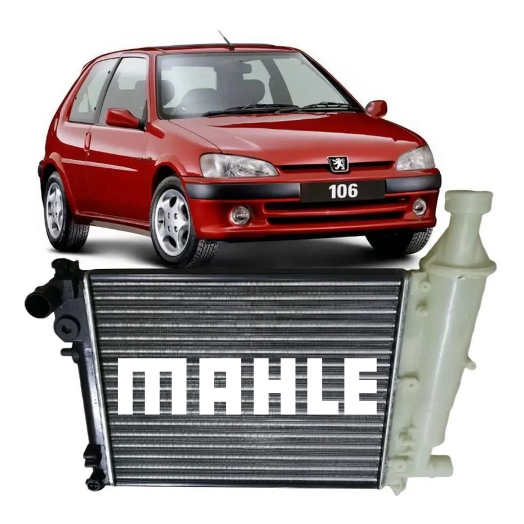 Radiador Agua Mahle Peugeot 106 1.0 1996 a 2003 Com Reservátorio