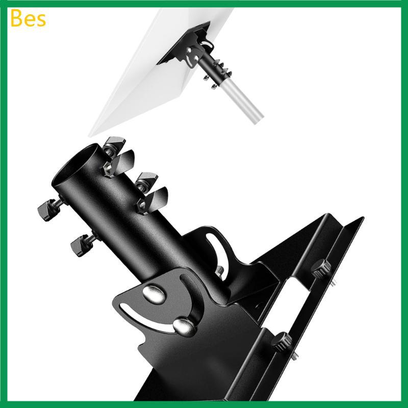 Kit Montagem Placa Satélite Externa Bes, Estrutura Ferro, Ângulo Variável Para Melhor Qualidade Sinal