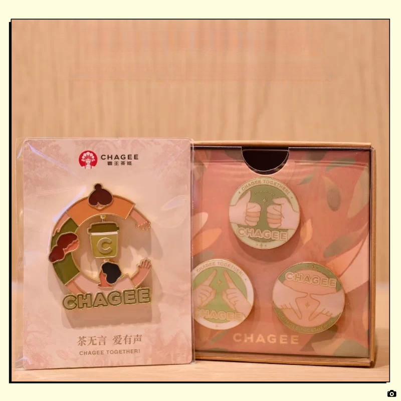 CHAGEE Overlord chá princesa pequim loja silenciosa limitada geladeira adesivos emblema conjunto chá silencioso amor
