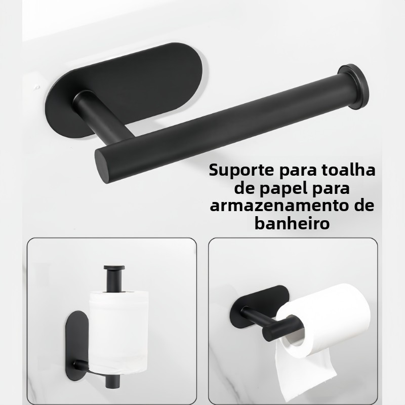 Suporte para papel higiênico e prateleira de armazenamento, adequado para: papel higiênico, toalhas, toalhas de banho, t