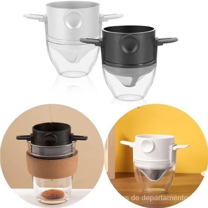 Funil Reutilizável Feito De Papel Limpo , Fácil De Dobrar , Filtro De Café Portátil De Aço Inoxidável Grátis