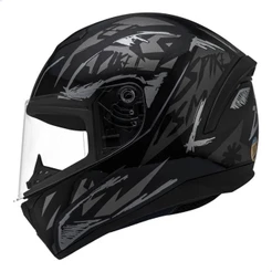CAPACETE MOTOCICLISTA PEELS SPIKE 2 DSM PRETO E GRAFITE BRILHANTE