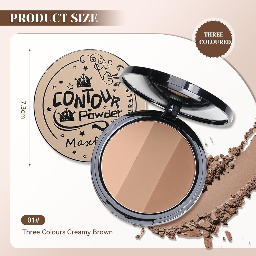 Paleta De Contorno De Blush , Pó Bronzeador E Iluminador , Configuração Para Bochechas Maquiagem Facial , Brilho De Clas
