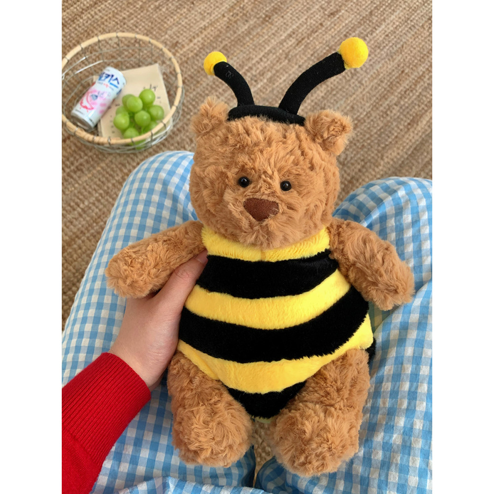 Bumblebee urso boneca de pelúcia abelha urso barluxo urso boneca dormindo crianças calmante acompanhando presente