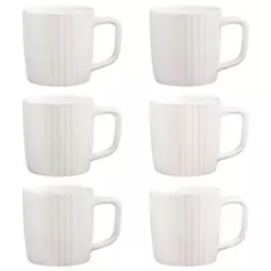 Jogo de 6 Canecas 340 ml Oxford Friss White