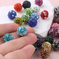 Conta de Cristal Strass 6 -12mm 20 -100 Unidades para Bijuteria Pulseira Colar Artesanato DIY Brilho