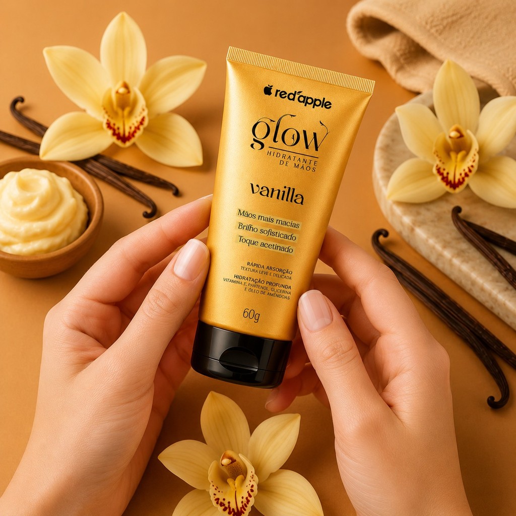 Hidratante de Mãos Vanilla Glow 60g - Red Apple Toque Acetinado