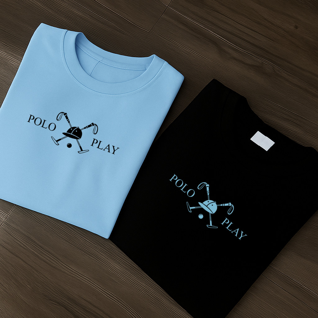 Kit 2 Camisetas Masculina  Estampa Polo Play 100% Algodão fio 30.1 Lançamento Camisa Blusa Feminina Unissex Cores