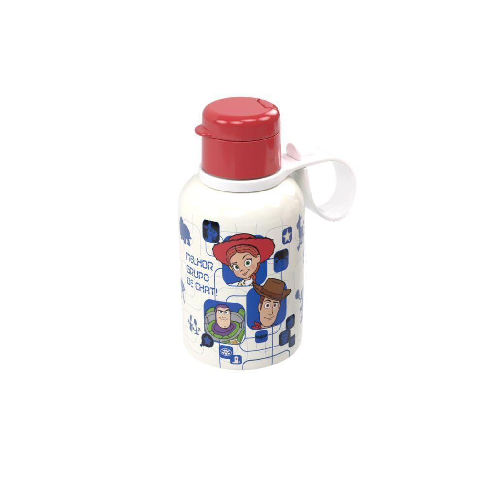 Garrafa Mini Toy Story Tampa Alça Jessie Buzz Wood Infantil Passeio 280 ml Disney Plasútil