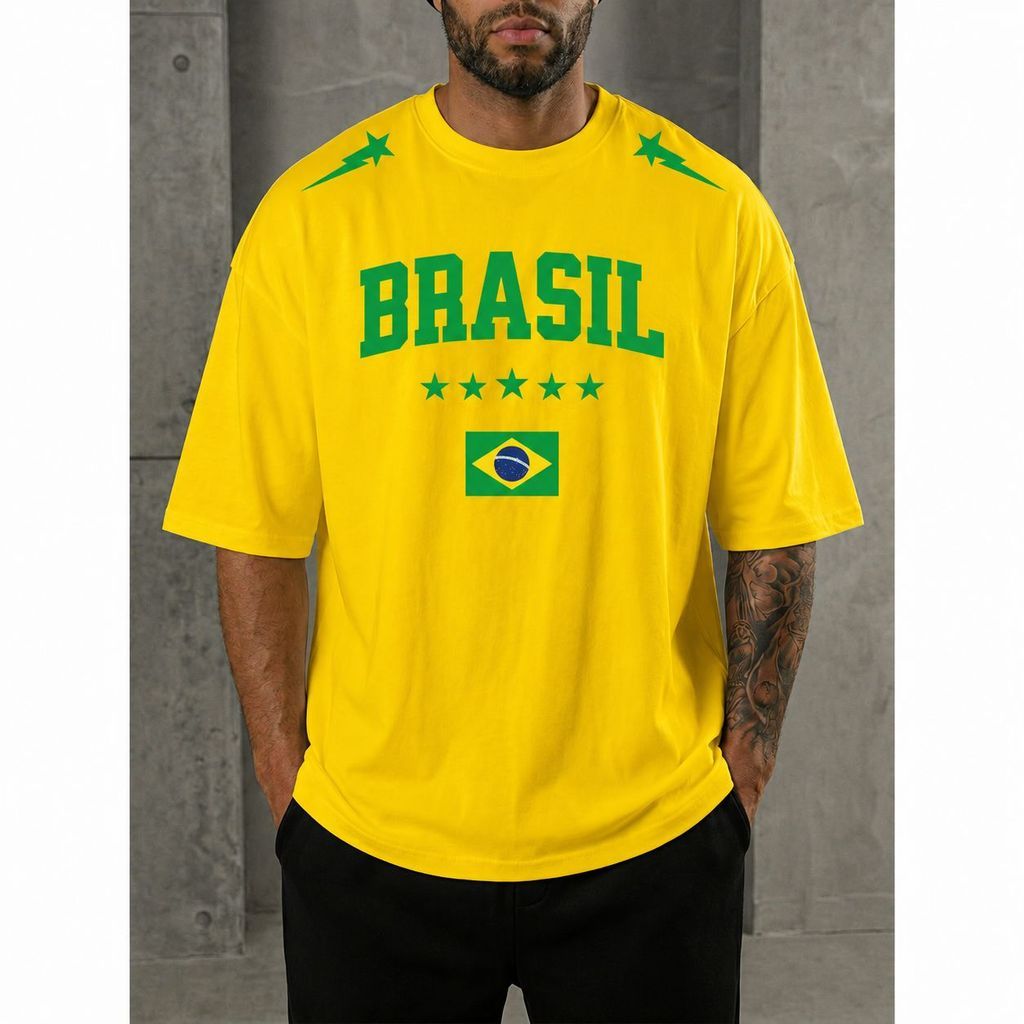 Camiseta Brasil Copa T-shirt Hexa Futebol Copa do Mundo 2026 Gola Redonda