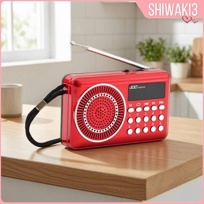 [Shiwaki3] Rádio FM Portátil Receptor Bluetooth Alto-Falante Compacto Sem Fio Mini Caixa De Som Antena Doméstica Para Ou