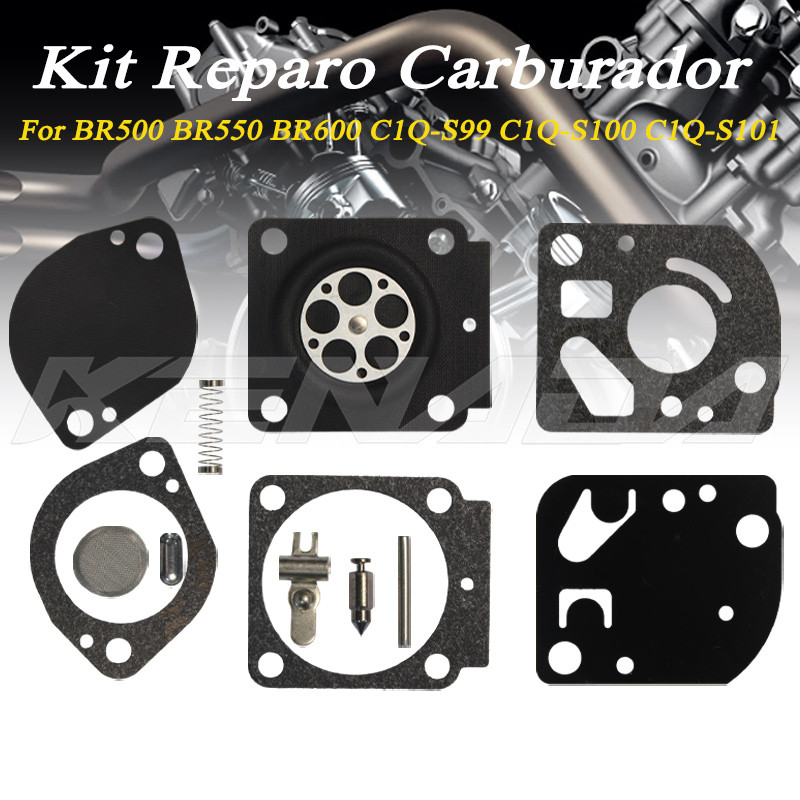 Peça Reposição Kit Reparo Carburador RB-166 BR500 BR550 BR600 C1Q-S99 S100 S101