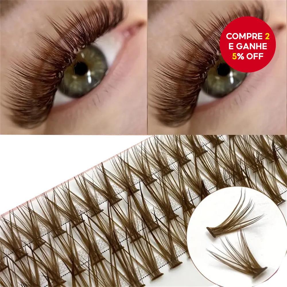 Cílios Individuais Marrons Coloridos-200 Unidades De Ventiladores Macios , Faça Você Mesmo Em Casa (40p D)
