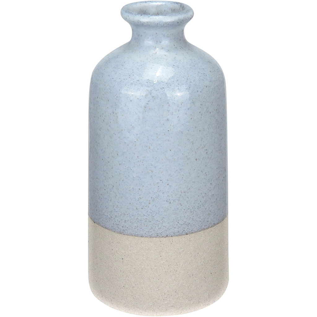 VASO DECORATIVO ENFEITE PLANTA APARADOR GARRAFA CERÂMICA 20x10x10cm CINZA