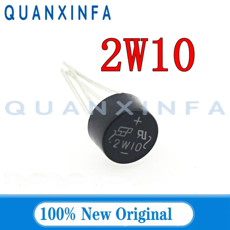 10 Peças 20 50 2W10 Ponte Retificadora Pilha Redonda 2A 1000V Em Estoque QGBX