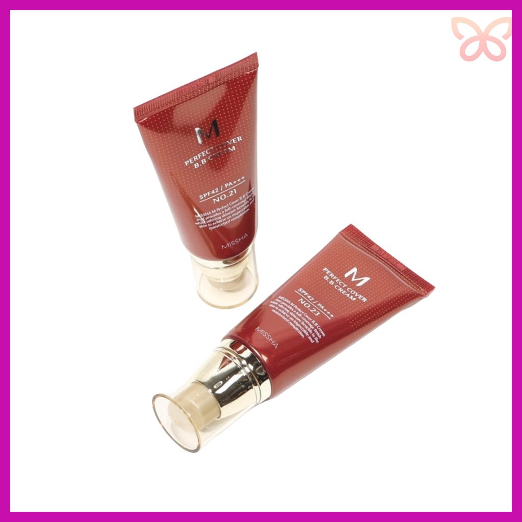 [missha] Creme BB M Perfect Cover , 50ml , No . 21/23/Coreano/Cobertura Impecável Por KBeauty Time
