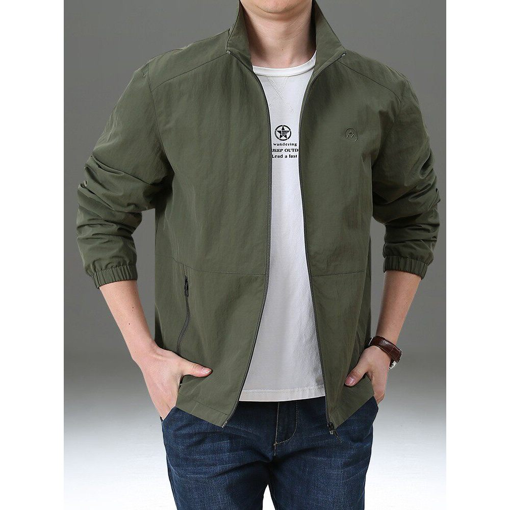 Jaqueta masculina primavera outono roupas masculinas 2025 novo estilo de meia-idade crianças pequenas roupas de outono t