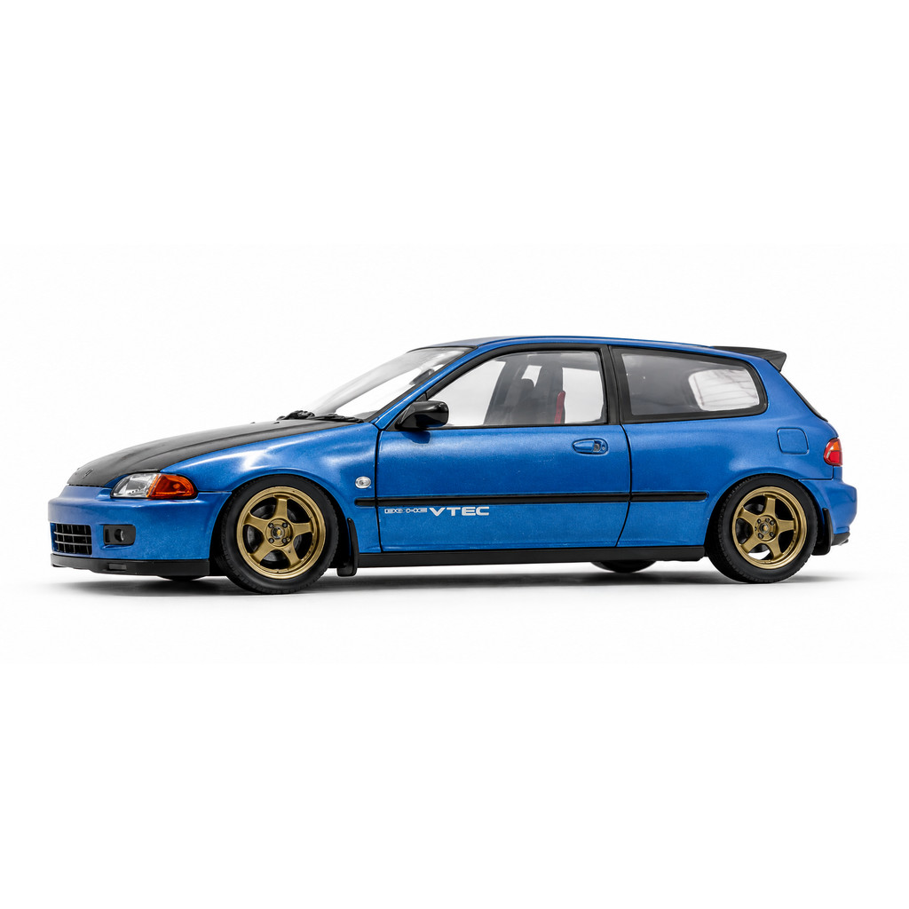 Miniatura Honda Civic Vti B20 (eg6) 1991 Azul 1:18 Solido
