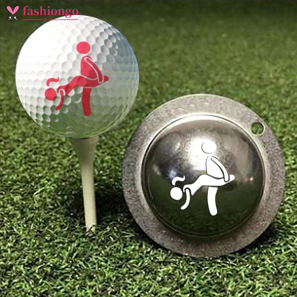 FASHIONGO 1PC Adulto Humor Sinal Bola De Golfe Marcador Ferramenta Alinhamento Modelos Linha Forro Modelo Treinamento Ai