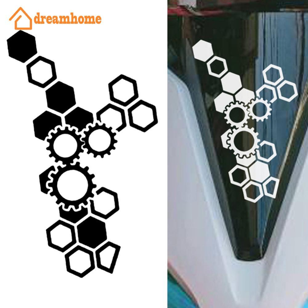 DREAMHOME Motocicleta Frente Rosto Fender Adesivos Modificação Favo De Mel Engrenagem Decalque Reflexivo À Prova Dwaterp