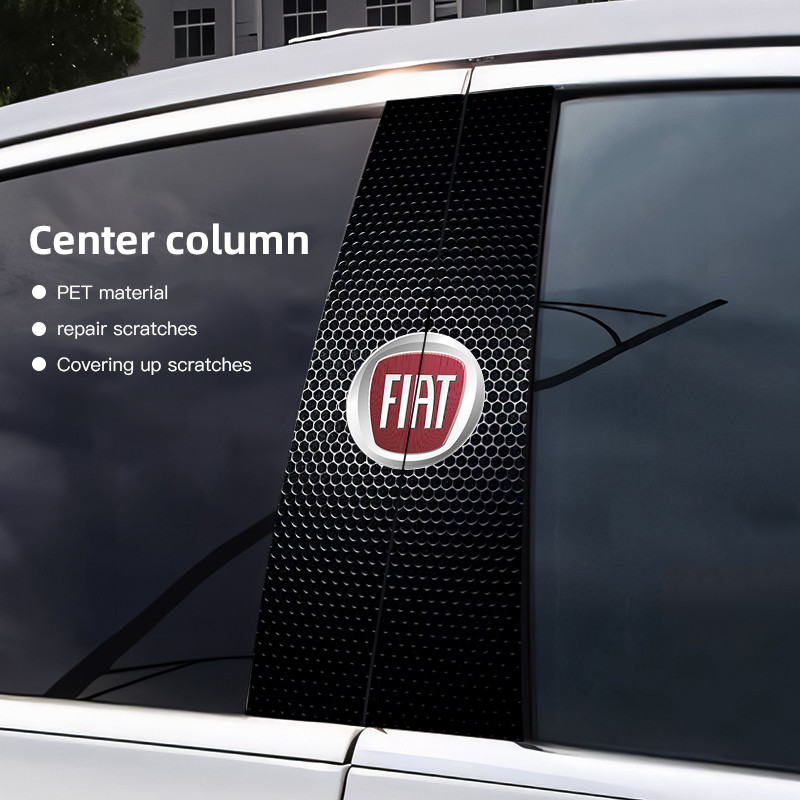 Emblema Do Carro Centro Pilar Adesivo Porta Automática Adesivos Decorativos Para FIAT 500 Ducato Panda Grande Punto Tipo