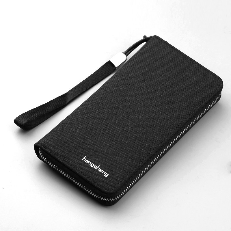 carteira masculina com ziper carteira masculina Carteira masculina longa bolsa de lona grande capacidade embreagem saco