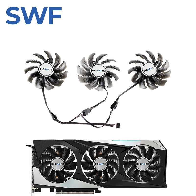 - T128010SU RTX 3060 Ventilador De Resfriamento Para Gigabyte GTX 3060 3070 Ti RX 6500 6600 XT GAMING OC Refrigerador De