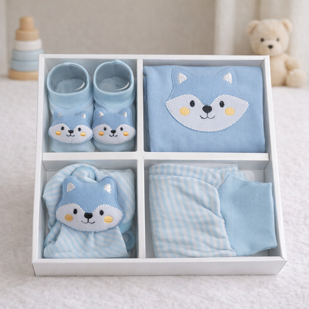 Presente Bebê Recém Nascido Body Manga Longa Calça Mijão Naninha Pantufa Ursinho 3D