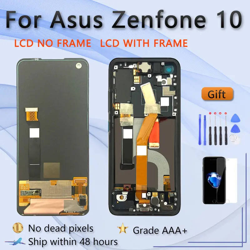 5.92 " OEM Super AMOLED Para Asus Zenfone 10 AI2302 Display LCD Touch Screen Digitalizador Substituição Com Moldura