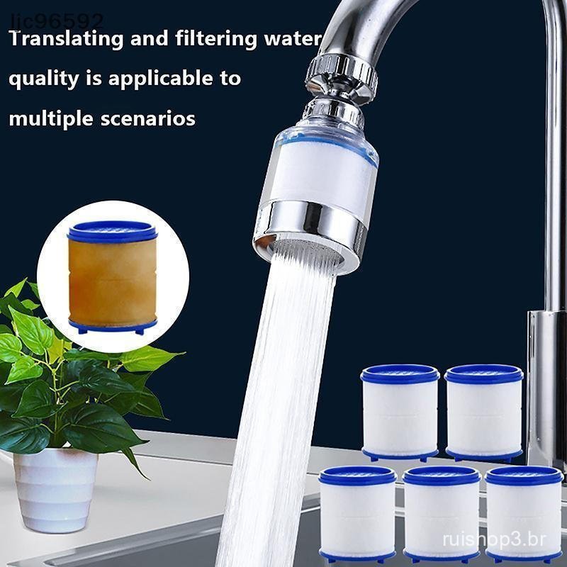 [ljc] 2/5/10 Pcs Elemento Filtrante De Torneira Purificador De Água Filtro Chuveiro Remover Cloro Metal Pesado Filtrado