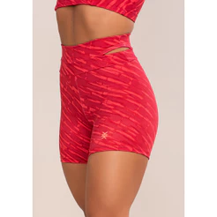 SHORT FITNESS FEMININO EUPHORIA COM DETALHE VAZADO ESTAMPADO DLK