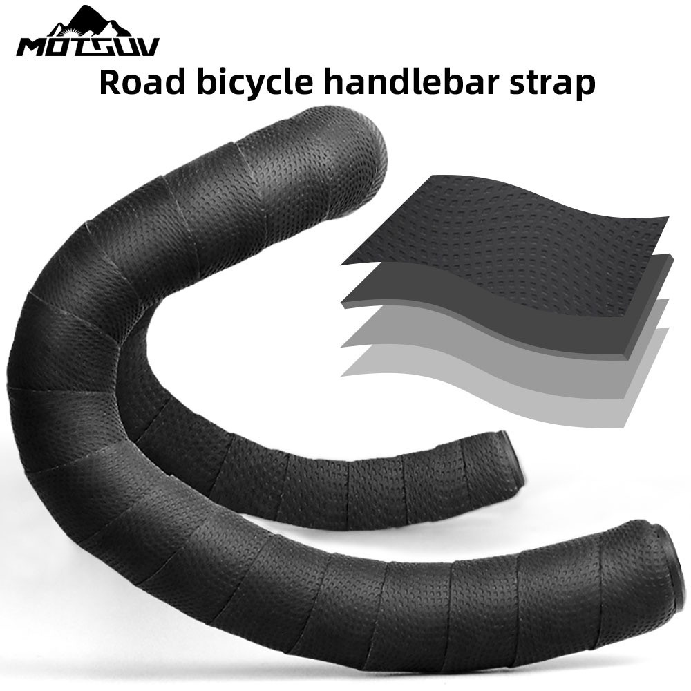 MOTSUV fita para guidão de bicicleta de estrada, Silicone antiderrapante, absorção de choque, PU, EVA, respirável, fita