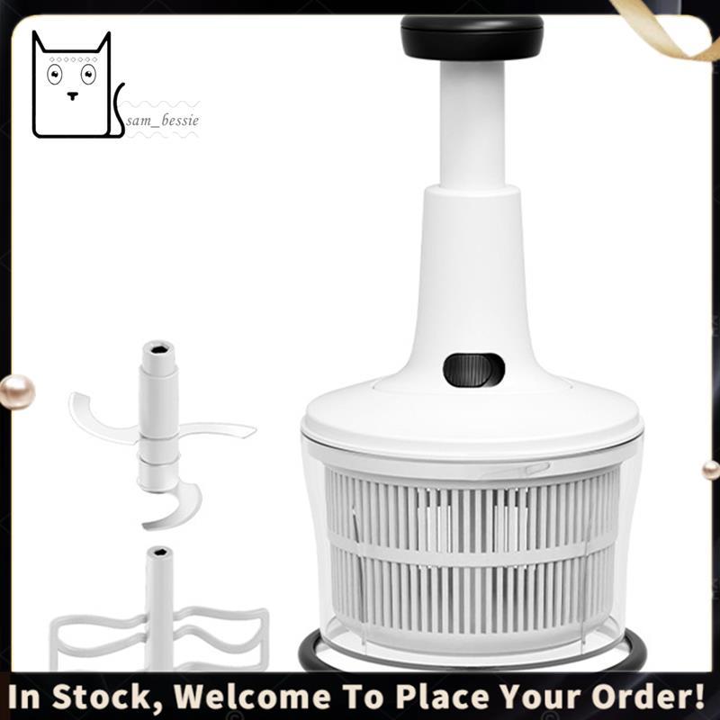Processador De Alimentos Salsa Maker Hand Chopper E Salad Spinner Com Lâminas De Aço Inoxidável