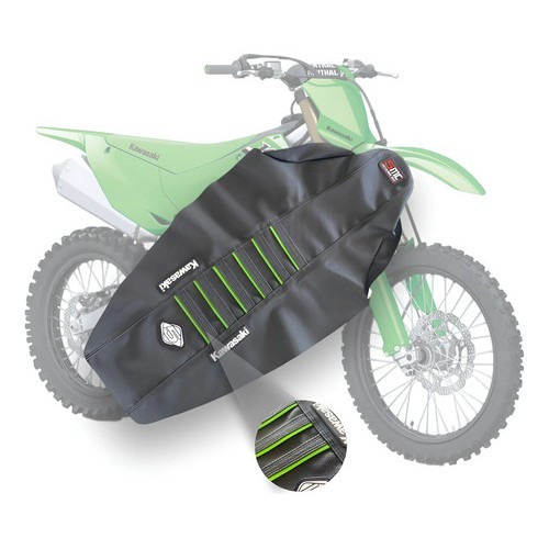 Capa De Banco Kxf 450/250 5inco Original Kx 450f/250f Antiderrapante preto e verde kawasaki kxl kxf kdx 125/250/450 full
