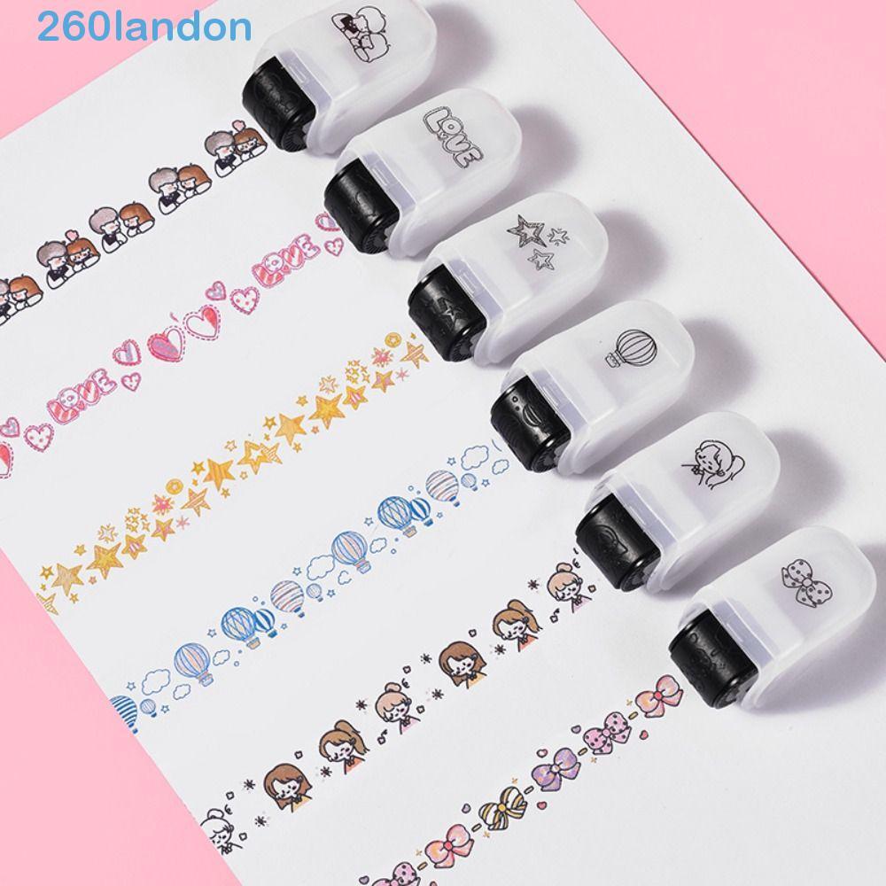 Carimbo De Rolo Impresso LANDON , Marcador De Pontos-Chave De Padrão Decorativo Graffiti Doodle Roller Stamp , Marcação