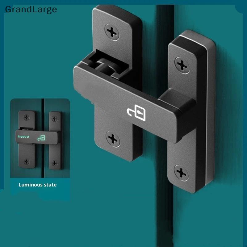 [GrandLarge] Trava De Fechadura Interna Sem Perfuração Porta Deslizante De Banheiro Bule Snap De Sala Montada Em Superfí