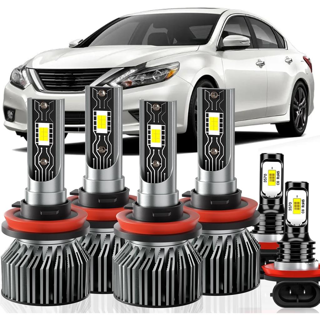 Compatível com Nissan Altima 2007-2018, Kit de Lâmpadas, 6000K Branco, Plug-and-Play, Lâmpadas Super Brilhantes - Pacote