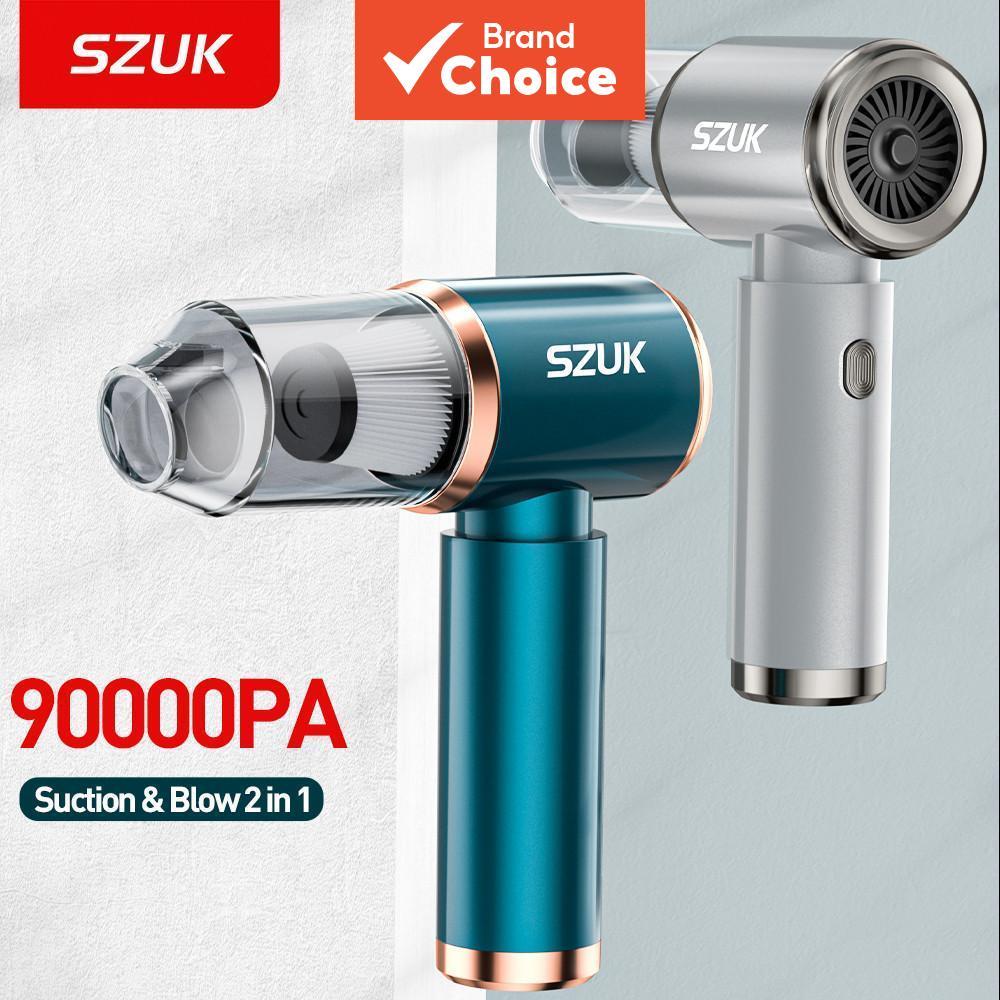 SZUK Aspirador de Pó para Carro - Mini Secador de Cabelo Sem Fio Portátil e Potente - Adequado para Limpeza de Carro,