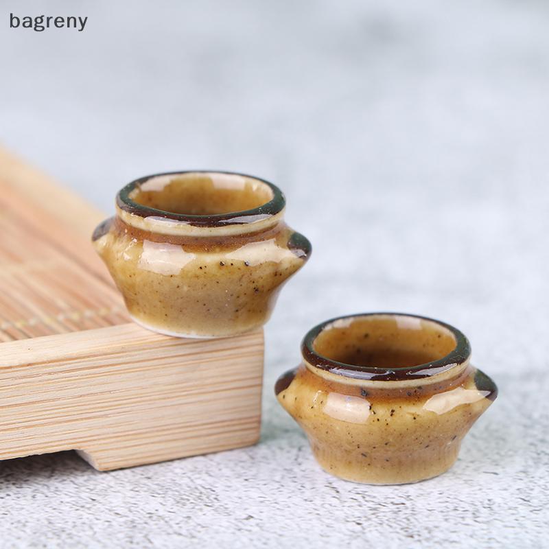 [bagreny] 1 : 12 Casa De Bonecas Cerâmica Pote Tigela Talheres De Vegetais Sopa Brinquedo De Cozinha BR