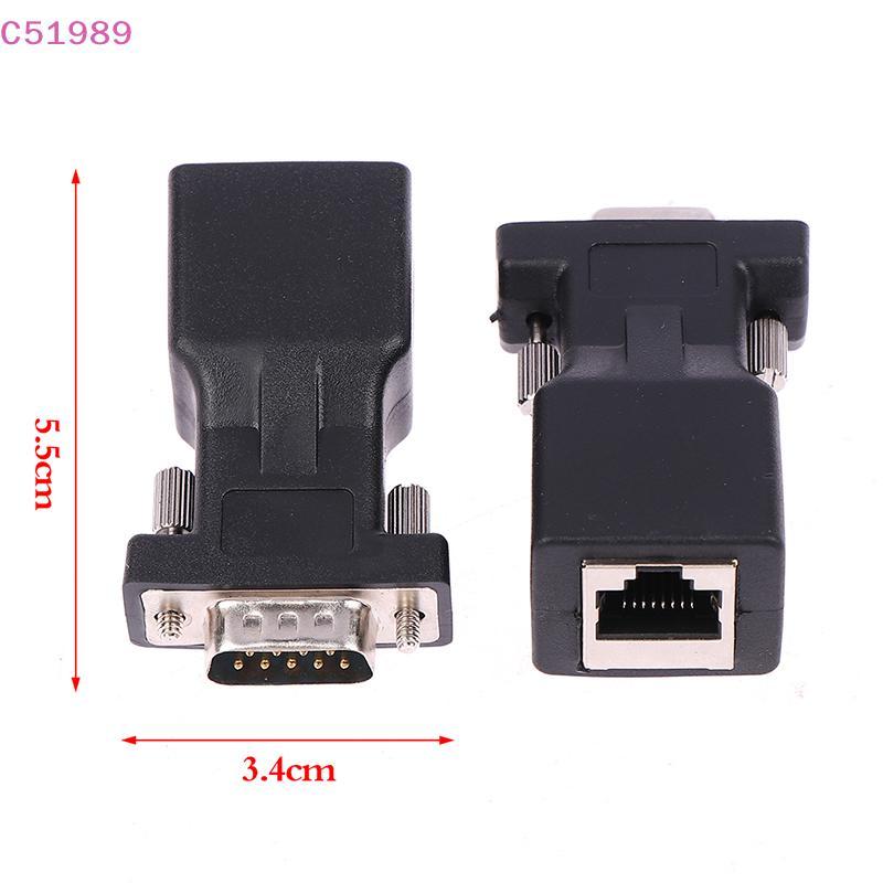[kaan] 1Pc DB9 RS232 Macho/Fêmea Para RJ45 Porta Adaptador LAN Ethernet Conversor De BR