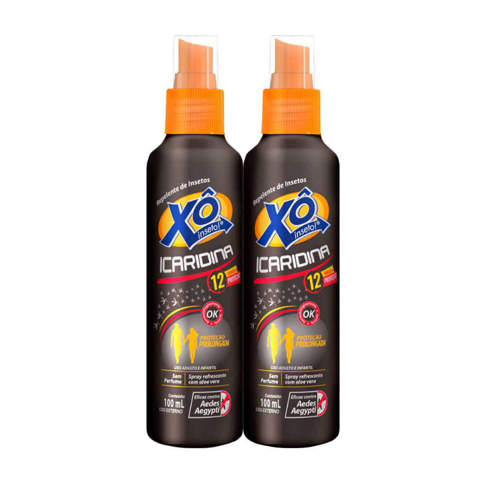 Kit 2 Repelente Xô Inseto Icaridina Spray com 100ml