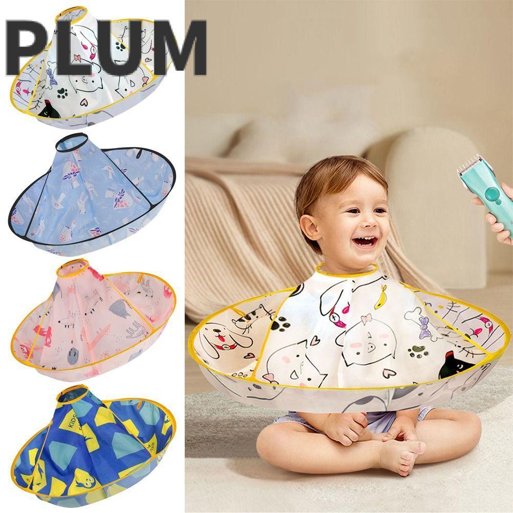 Capa De Corte De Cabelo Infantil PLUM , Vestido Colorido Dobrável , Avental De Cabeleireiro Com Guarda-Chuva Reutilizáve