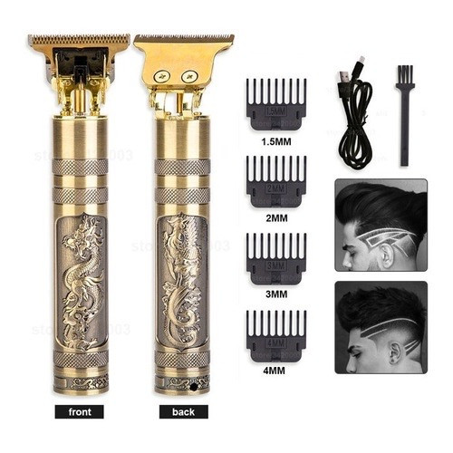 Máquina de cortar cabelo barbeiro dragão profissional elétrica bateria recarregável