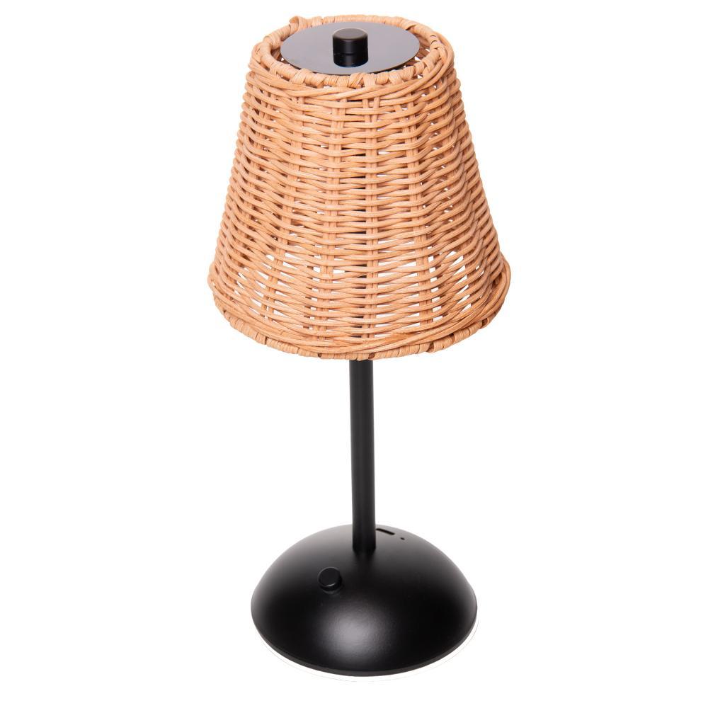 Luminária de Mesa Led 3 Tons Usb Moana Preta Metal