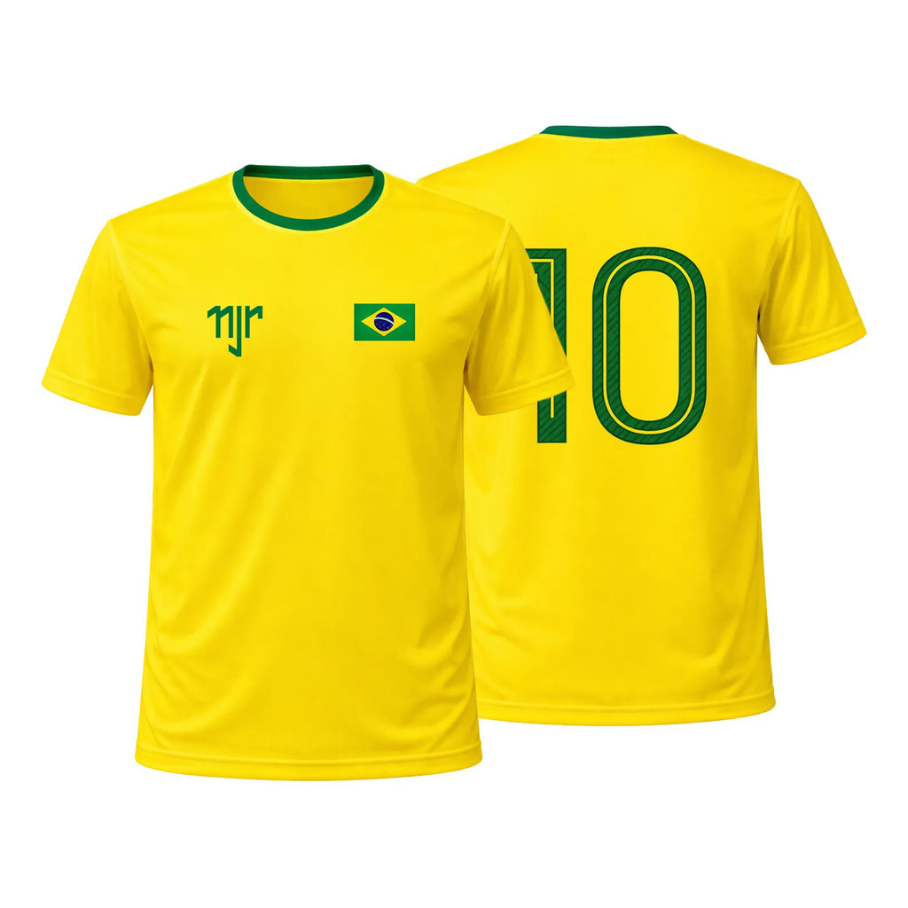 Camiseta 100% Algodão Premium Seleção Brasileira NJR 10