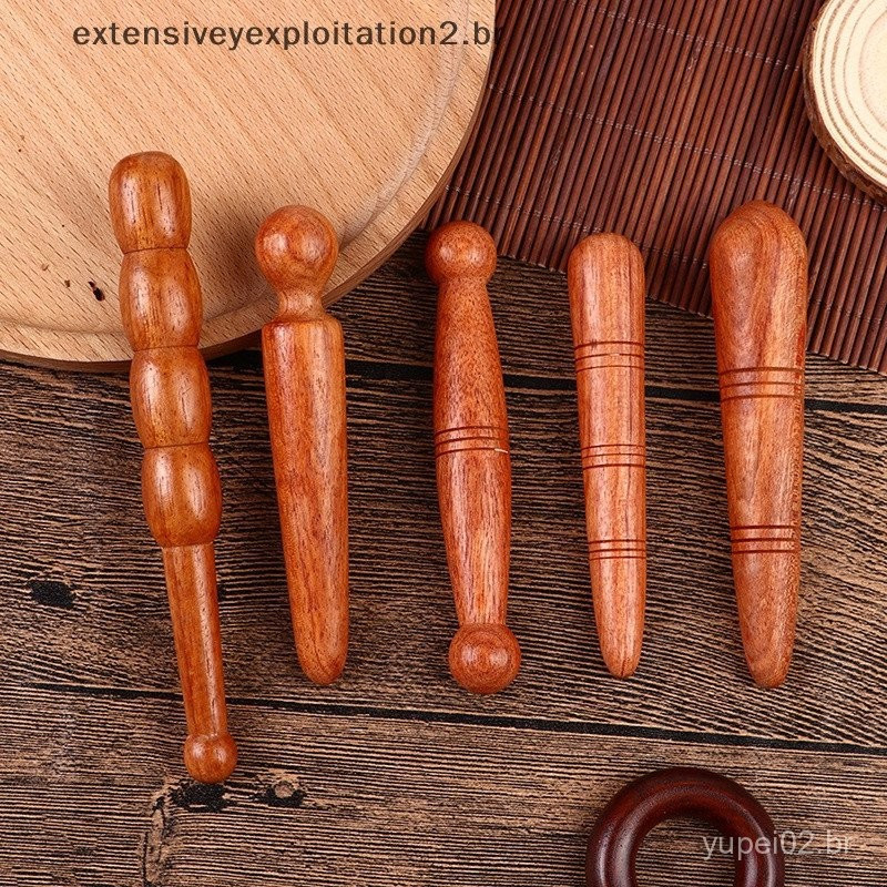 Ferramenta de massagem para os pés elegante, terapia manual em madeira, acupuntura para a saúde, alívio da dor corporal.