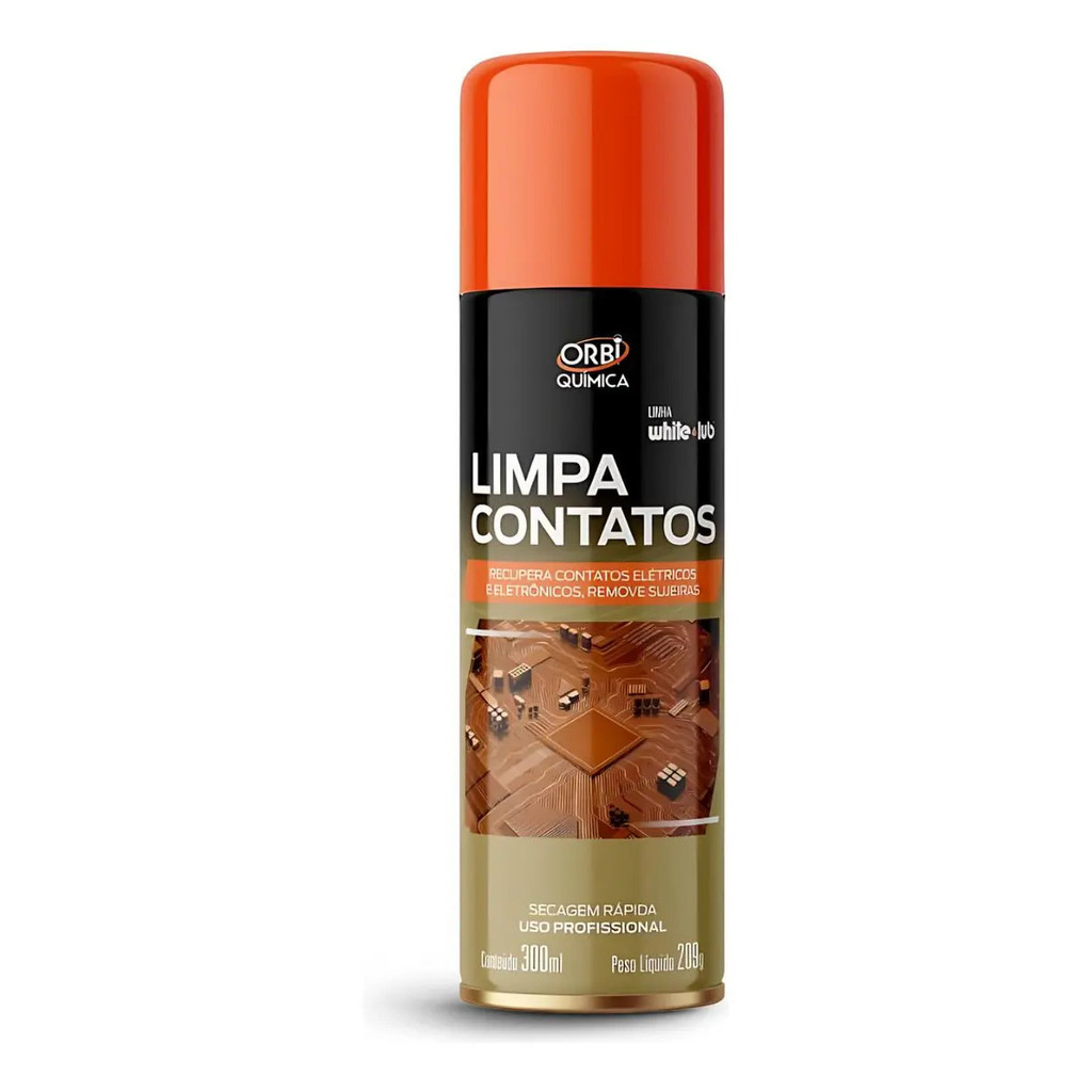 Limpa Contato Elétrico Orbi 300ml Spray Limpeza Eletrônica
