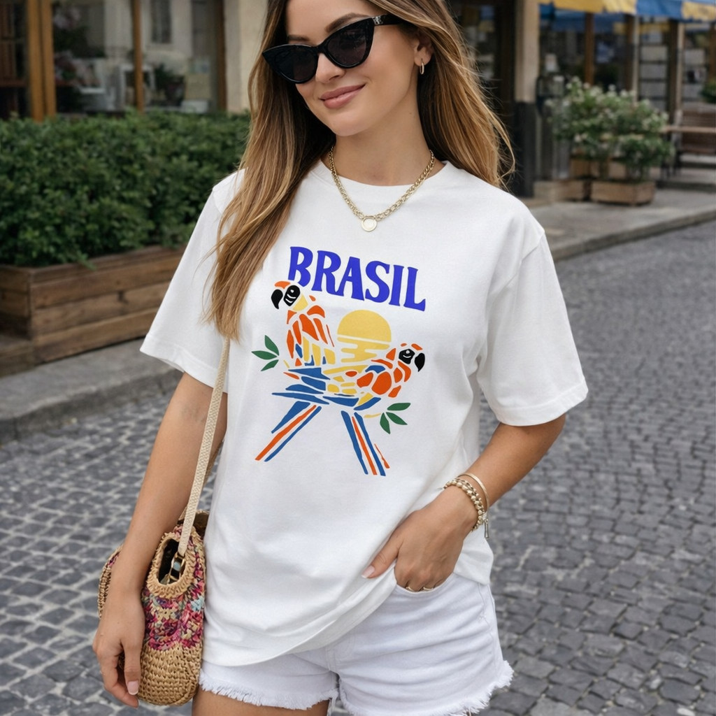 [Camiseta Premium em Algodão Puro]SISI Camiseta Camisa blusa T-shirt  Feminina Feminina Estilosas Confortavel